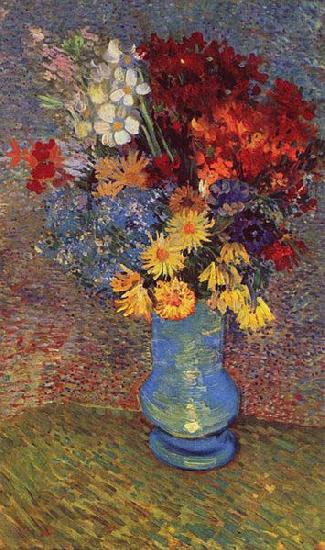 Vincent Van Gogh Stilleben einer Vase mit Margeriten und Anemonen Norge oil painting art